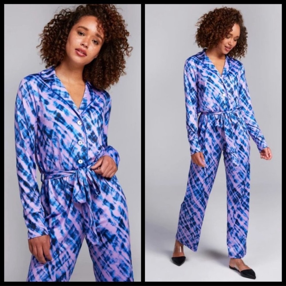 NWT Terez Tie-Dye Purple Jumpsuit